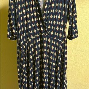 Emerson Lang XL three quarter dress v neck Greenwich wrap dress.